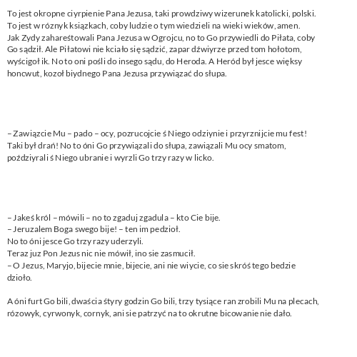 ŻYWOTY ŚWIĘTYCH: O Panu Jezusie Frasobliwym i Święty Weronice