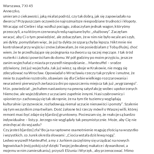 Warszawa, 7 listopada 1945